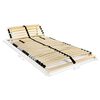 vidaXL Sommiers à lattes sans matelas 2 pcs avec 28 lattes 90x200 cm