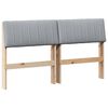 vidaXL T&ecirc;te de lit capitonn&eacute;e Gris clair 140 cm Pin massif