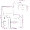 vidaXL Fauteuil de massage inclinable électrique Taupe Tissu
