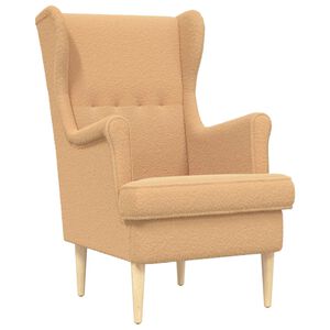 vidaXL Fauteuil Beige Boucl&eacute;