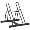 vidaXL Support de v&eacute;lo au sol autoportant pour 2 v&eacute;los acier