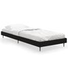 vidaXL Cadre de lit sans matelas noir 75x190 cm bois ing&eacute;nierie