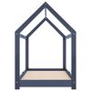 vidaXL Cadre de lit d'enfant Gris Bois de pin massif 70x140 cm