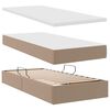 vidaXL Lit avec rangement et matelas Cappuccino 180 x 200 cm