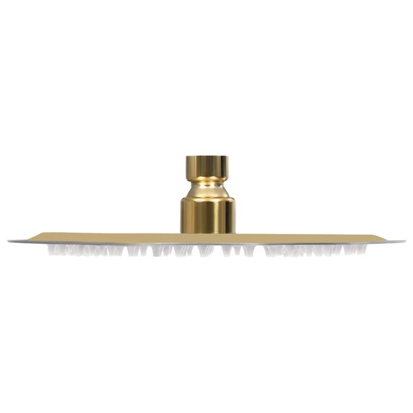 vidaXL Pomme de douche pluie Acier inoxydable 20 cm Ronde Dor&eacute;