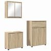 vidaXL Ensemble de mobilier de salle de bain 3 pc Ch&ecirc;ne Sonoma