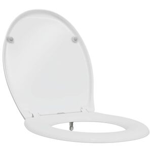 vidaXL Si&egrave;ge de toilette Blanc 47 x 37 x 4 cm Duroplast