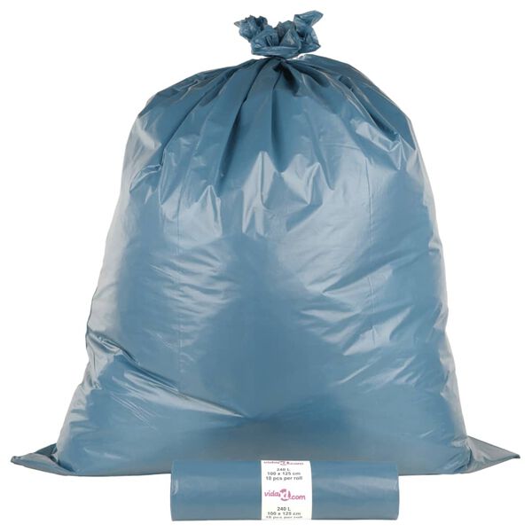 vidaXL Sacs poubelles 100 pcs bleu 240 L