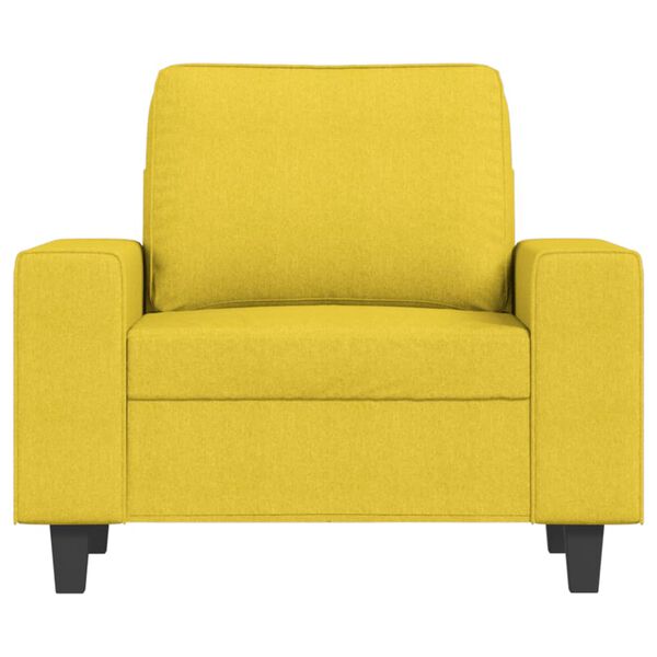 vidaXL Fauteuil Jaune clair 60 cm Tissu