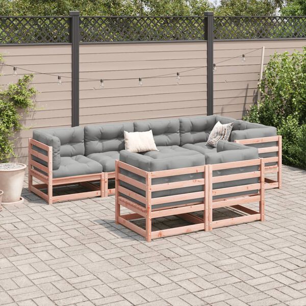 vidaXL Salon de jardin 7 pcs bois massif sapin de douglas