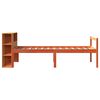 vidaXL Lit biblioth&egrave;que sans matelas cire marron 75x190 cm bois massif