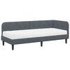 vidaXL Cadre de lit d'angle Gris fonc&eacute; 80 x 200 cm Velours