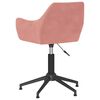 vidaXL Chaises pivotantes &agrave; manger lot de 6 rose velours