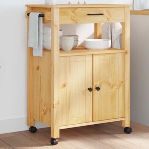 vidaXL Chariot de cuisine MONZA 60x40x88,5 cm bois massif de pin