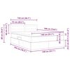 vidaXL Lit avec rangement et matelas avec matelas Taupe 140 x 190 cm