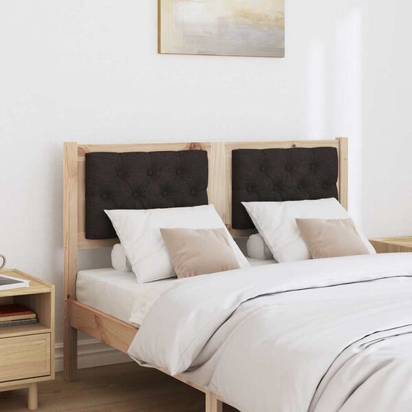 vidaXL T&ecirc;te de lit Autre Marron et noir 120 cm Bois massif en pin