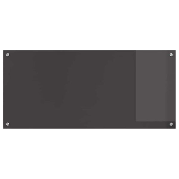 vidaXL Protection de cuisine 2 pcs Gris foncé 110 x 50 cm verre trempé