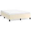 vidaXL Cadre de lit sans matelas cr&egrave;me 140x190 cm similicuir