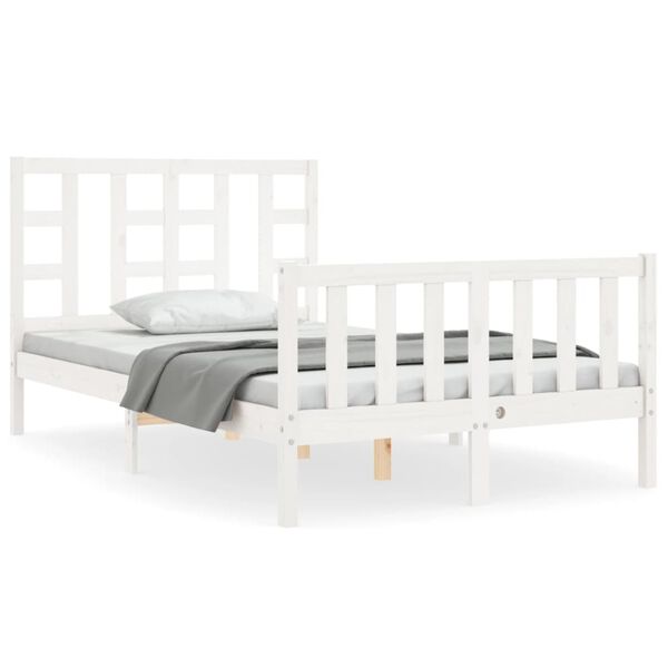 vidaXL Cadre de lit sans matelas blanc 120x200 cm bois de pin massif