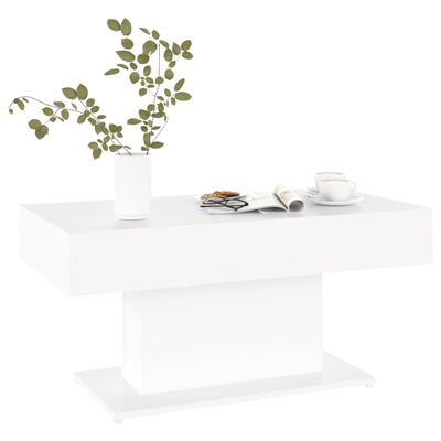 vidaXL Table basse blanc 96x50x45 cm bois d'ingénierie