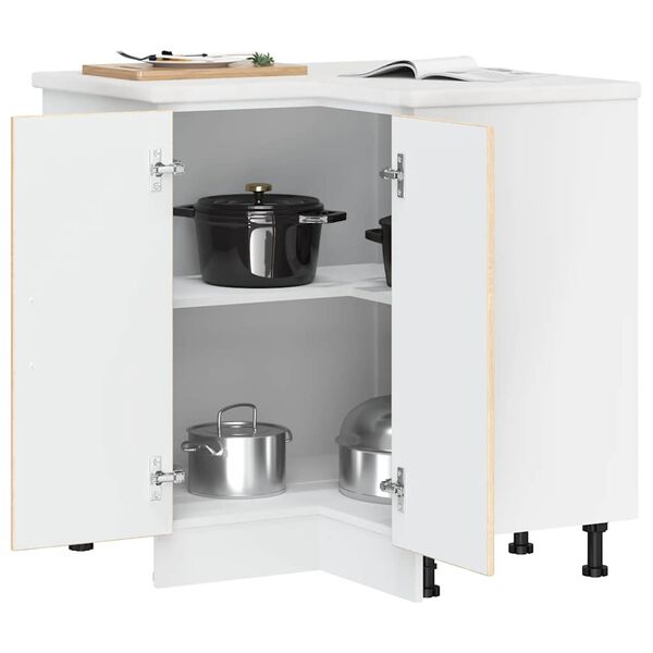 vidaXL Armoire d'angle de cuisine Porto ch&ecirc;ne sonoma bois d'ing&eacute;nierie