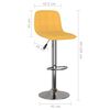 vidaXL Tabourets de bar lot de 2 jaune tissu