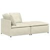 vidaXL Canap&eacute; modulaire et repose-pieds et coussins velours gris fonc&eacute;