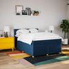 vidaXL Sommier &agrave; lattes de lit avec matelas Bleu 140x200 cm Tissu