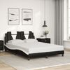 vidaXL Cadre de lit Viana avec LED sans matelas noir et blanc 120x200 cm