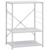 vidaXL Armoire &agrave; four &agrave; micro-ondes Blanc 60x39,6x79,5 cm