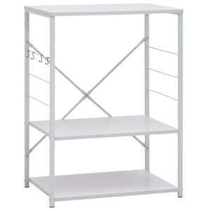 vidaXL Armoire &agrave; four &agrave; micro-ondes Blanc 60x39,6x79,5 cm