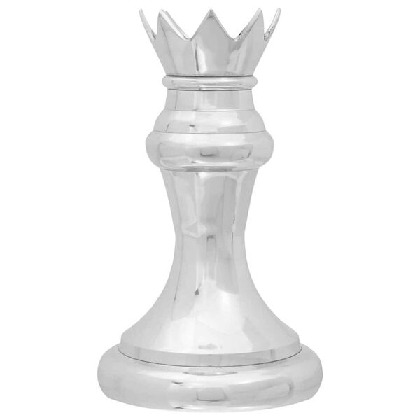 vidaXL Sculptures 2 pcs Argent&eacute; 17 x 17 x 42 cm Aluminium