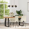 vidaXL Chaises &agrave; manger lot de 4 cr&egrave;me similicuir