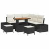 vidaXL Ensemble de canap&eacute; de jardin 8 pc Noir polyrotin