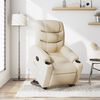 vidaXL Fauteuil inclinable Cr&egrave;me Tissu