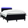 vidaXL Sommier &agrave; lattes de lit avec matelas et LED noir 120x220 cm velours