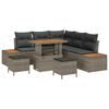 vidaXL Ensemble de canap&eacute; de jardin avec coussin 8 pcs Gris