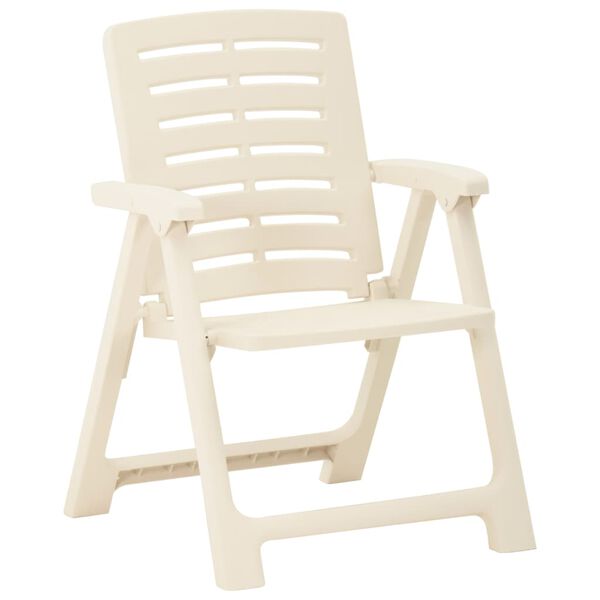 vidaXL Chaises de jardin lot de 2 Plastique Blanc