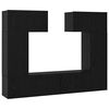 vidaXL Ensemble meuble TV 6 pc Ch&ecirc;ne noir Bois d'ing&eacute;nierie