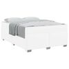 vidaXL Cadre de lit Blanc 140 x 200 cm tissu