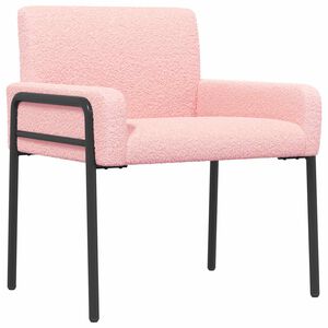 vidaXL Fauteuil d'appoint Rose Boucl&eacute;
