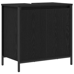 vidaXL Meuble vasque de salle de bain noir 60x34,5x60 cm