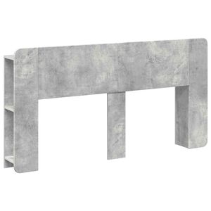 vidaXL Cabinet de T&ecirc;te de Lit Gris b&eacute;ton Bois d'ing&eacute;nierie