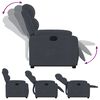 vidaXL Fauteuil inclinable Gris foncé Velours