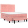 vidaXL Sommier &agrave; lattes de lit avec matelas Rose 140x190 cm Velours