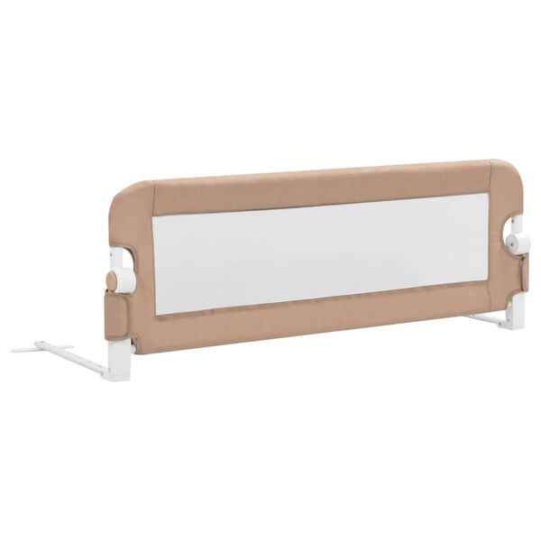 vidaXL Barrière de sécurité de lit d'enfant Taupe 120x42 cm Polyester