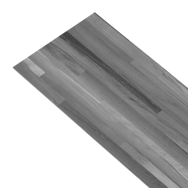 vidaXL Dalles de plancher PVC 4,46 m² 3 mm autoadhésif gris rayé