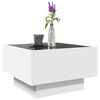 vidaXL Table basse avec LED blanc 50x50x30 cm bois d'ing&eacute;nierie