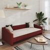 vidaXL Lit avec matelas et USB Rouge bordeaux Tissu 90x200 cm