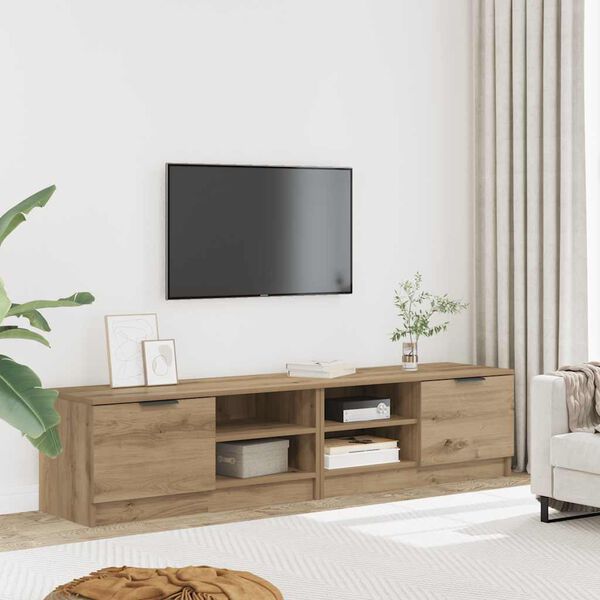 vidaXL Meubles TV 2 pcs ch&ecirc;ne artisanal 80x35x36,5cm bois d'ing&eacute;nierie